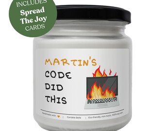 Custom Funny Programmer Candle – Dev Confession Scented Candle, 100% Soy Wax, Vegan, Non-Toxic