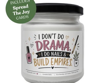Manicurist Funny Appreciation Gift – Nail Tech Scented Candle, Natural Hand-Poured, Soy Wax, Vegan, Non-Toxic