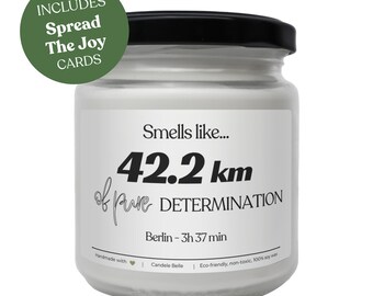 Marathon Memory Custom Scented Candle – Natural Hand-Poured, 100% Soy Wax, Vegan, Non-Toxic