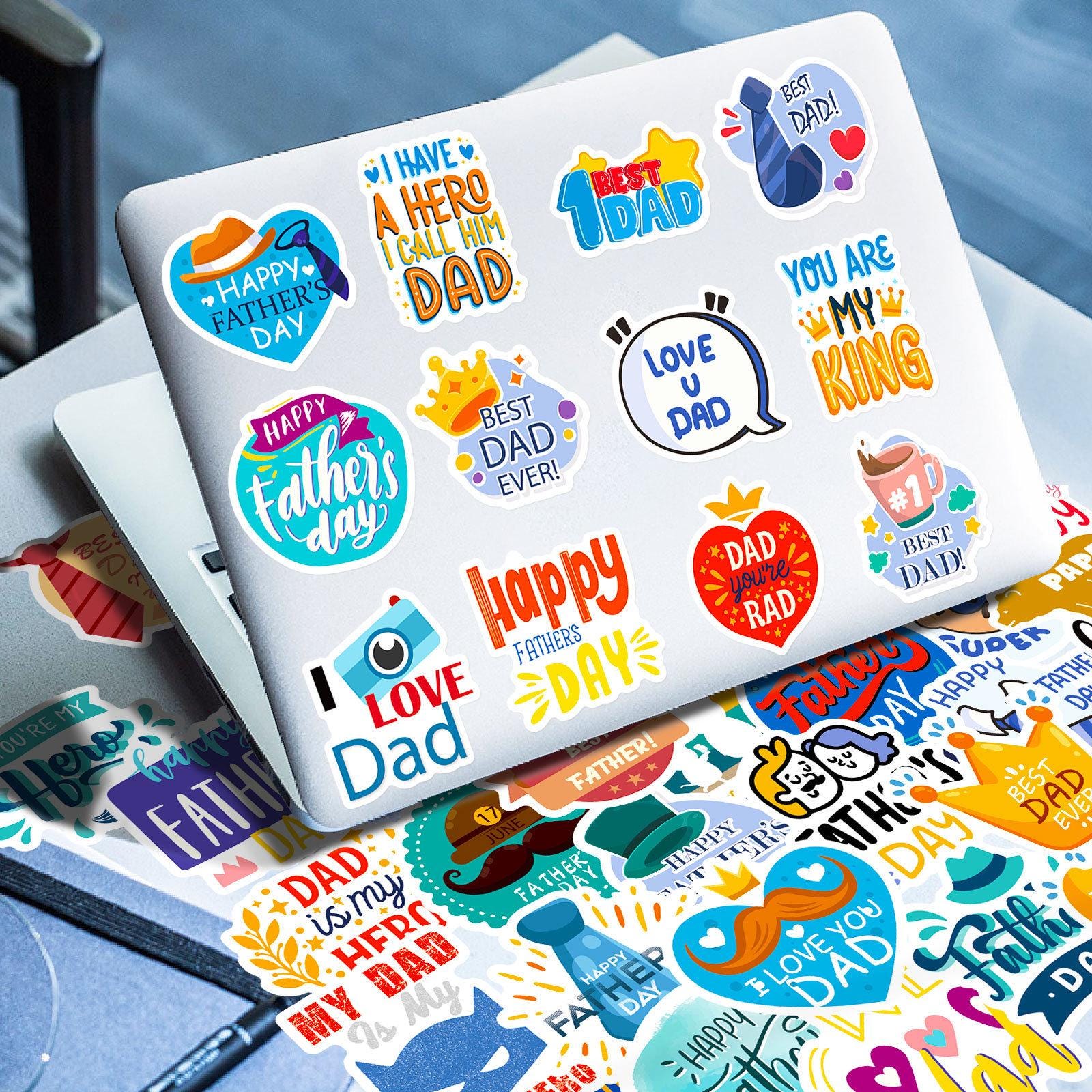 50PCS Fathers Day Sticker Pack, Dad Stickers, Father Stickers, Love ...