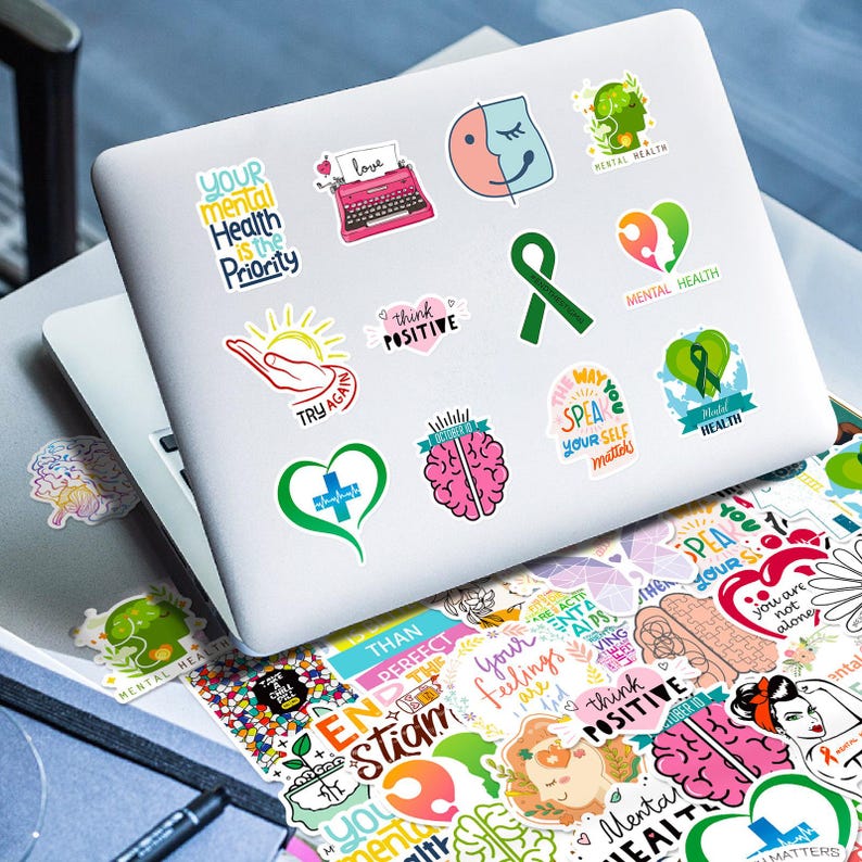 50PCS Mental Health Sticker Pack, Positive Stickers, Self Care Stickers ...
