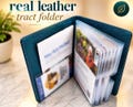 GENUINE LEATHER JW Tract Holder - For New Tracts - Be courageous and strong