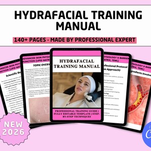 Manuale di formazione avanzata sull'HydraFacial / Protocollo di ringiovanimento cutaneo per estetiste (PDF modificabile)