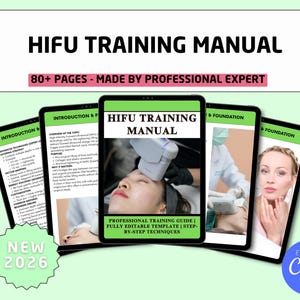 Manual de entrenamiento HIFU: Curso para estudiantes editable (DESCARGA EN PDF)