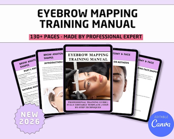 Eyebrow Mapping Training Manual PDF | Brow Shaping Course, Golden Ratio (Digital Download)