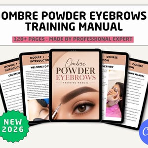 Ombre Powder Eyebrows Training Manual | PMU Brow Course Guide (PDF)