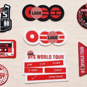 Bantaan Inspired Embroidered Patch, Kpop Concert Tour Patches, ARIRANG World Tour Badge Collection, Iron On Applique,Fan Merch Gift For Army