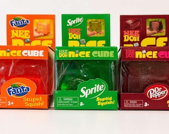 Needoh Nice Cube Fanta Cube Slow Rising Squishy Sprite Cube Dr Pepper cube