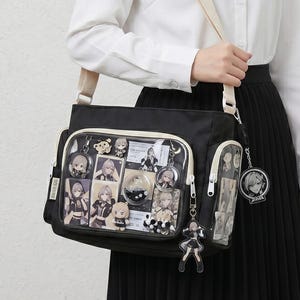 Gaku Y2K Dopamine Boxy Frame Multi Pocket Large Yellow Ita Bag | Kawaii ita bag, itabag backpack, Custom Anime Oshikatsu Window Display Bag