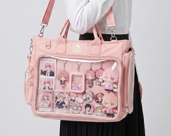 Hanaka Wide Itabag – Mochila Ita Oshikatsu Ita con ventana transparente y bolso grande
