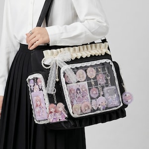 Furi the Wide Y2K Dopamine Sweet Ruffle Tote Large Yellow Itabag | Kawaii itabag, Custom Anime Oshikatsu Window Display Bag | ITABAG-6
