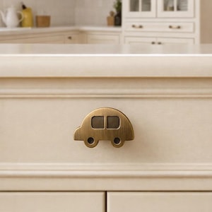 Vintage Car Drawer Knob – Antique Brass Zinc Alloy Cabinet Handle
