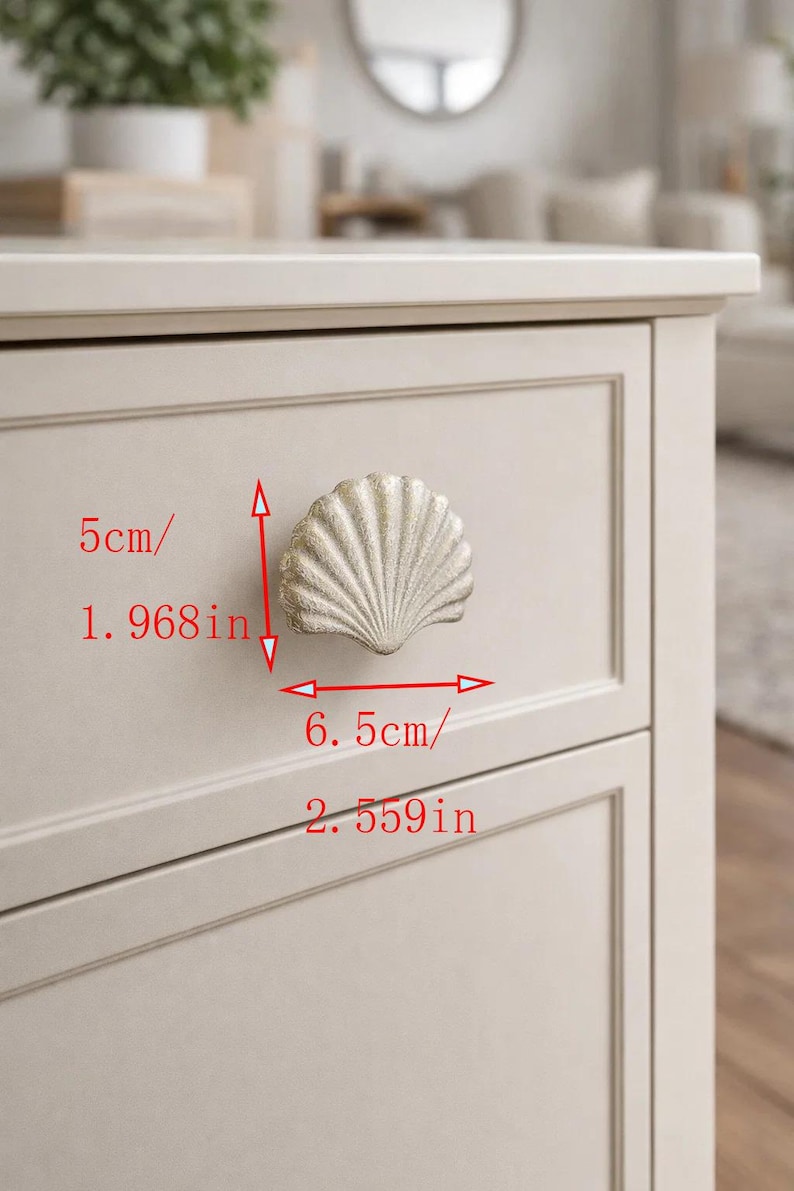 Ocean Handle Mediterranean Shell Cabinet Pull – Zinc Alloy Coastal Ocean Handle - Etsy