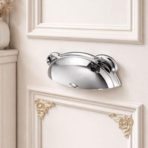 Chrome-Plated Zinc Alloy Bear Handle – Modern Cabinet Drawer Pull