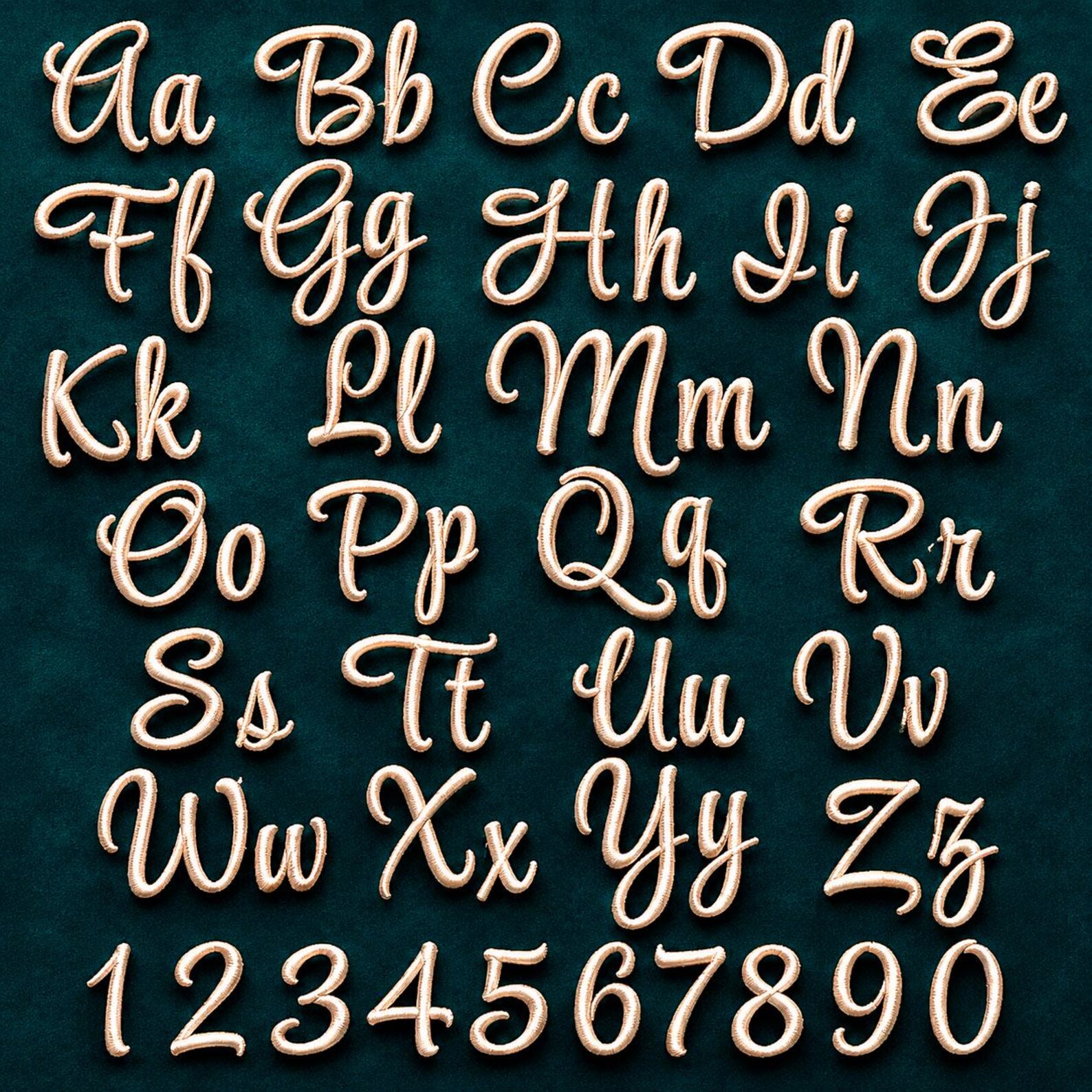 Playful Cursive Embroidery Font Bundle – 11 Sizes, Satin Stitch Script ...