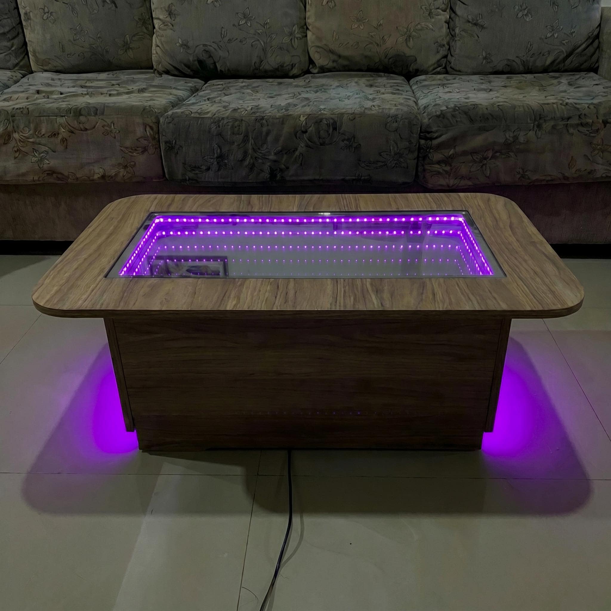 Infinity mirror coffee table - Etsy 日本