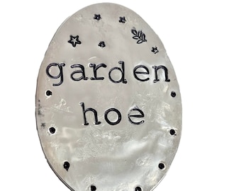 Funny Garden Marker, recycled spoon Hand Stamped, Garden Hoe, girlfriend gift, for flower pots, herbs, house plants