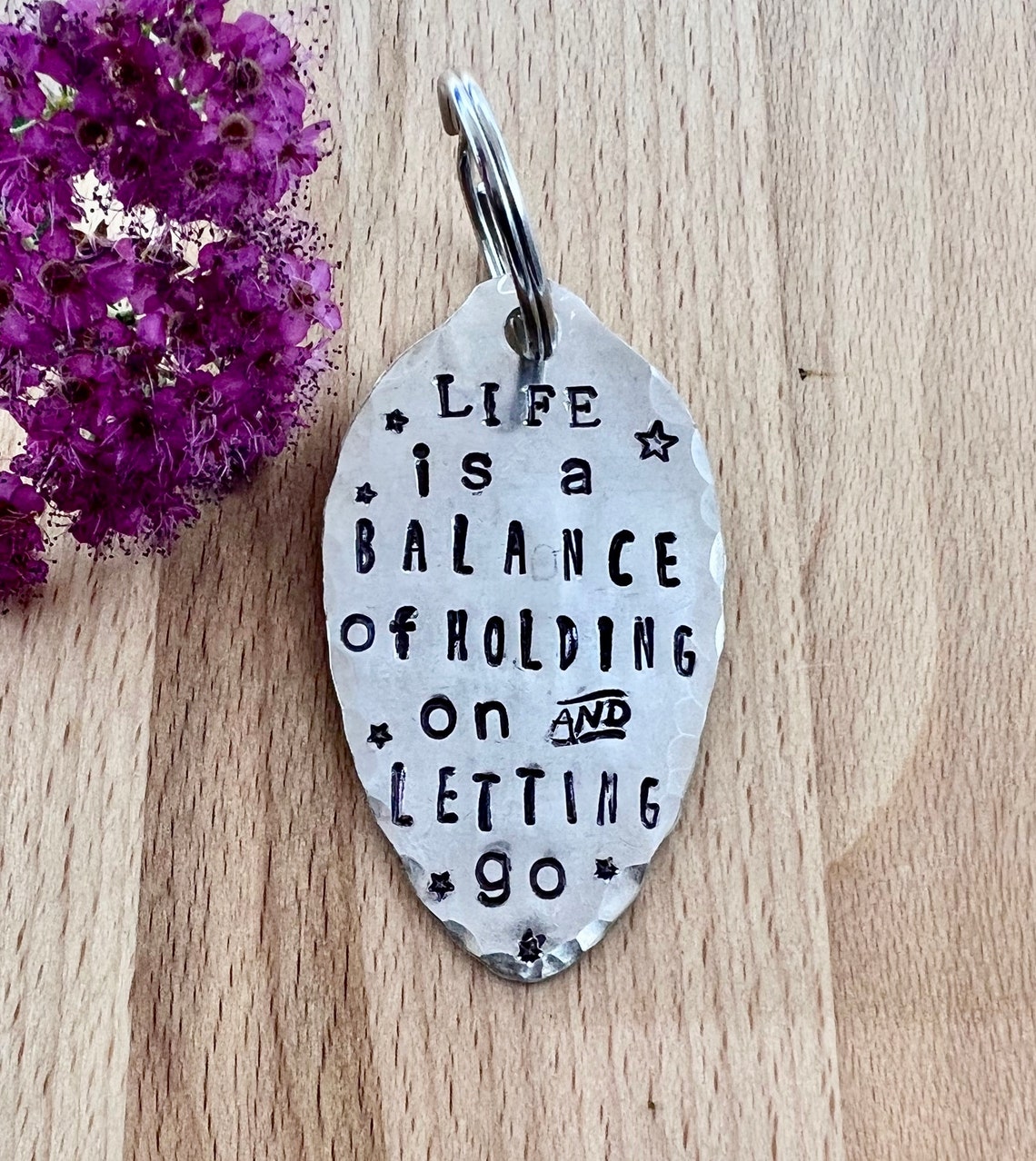 Keychain Rumi Quote Life is a Balance of Holding on and Etsy