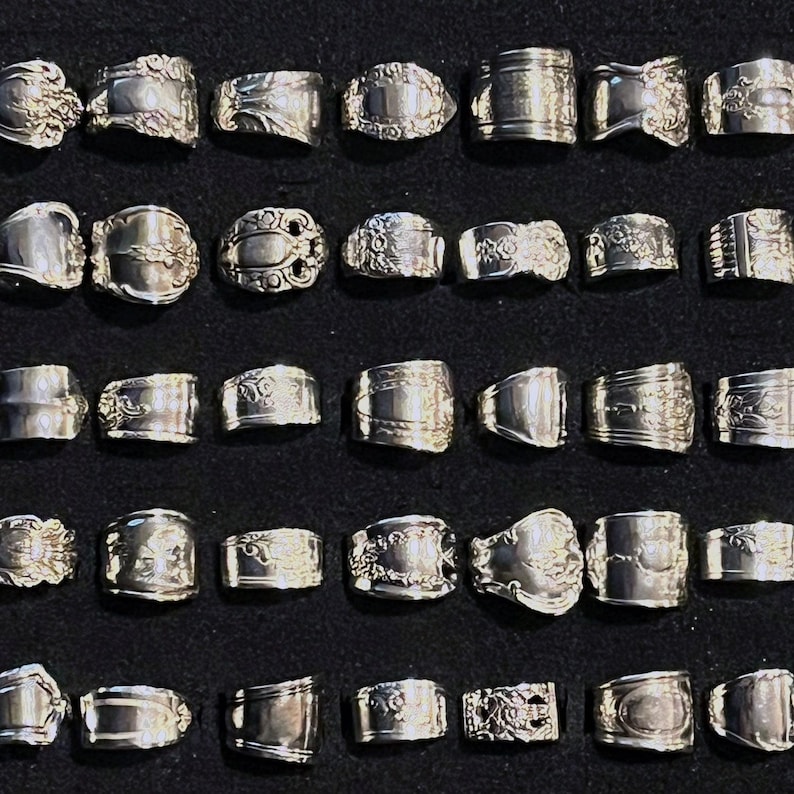 Mystery Silverplate Spoon Ring: Handmade Vintage Silverware Jewelry surprise jewelry zdjęcie 1