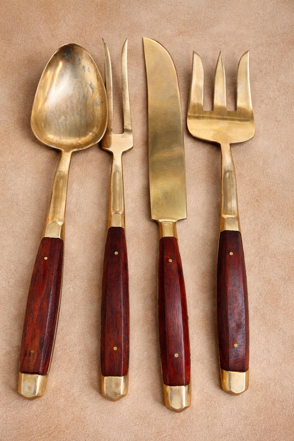 カトラリー(スプーン等) Thai Brass flatware Thai Brass Cutlery - Etsy