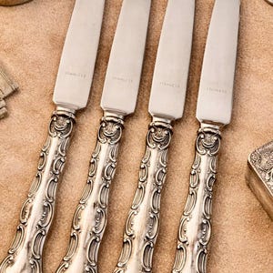 STRASBOURG GORHAM Sterling Luncheon Knives Antique Hollow Rococo, Sold Individually