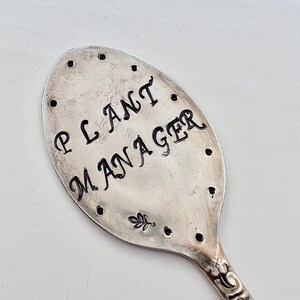 PLANT MANAGER joke Garden Marker Stamped Spoon, Plant Manager Spoon, made In USA, image 4