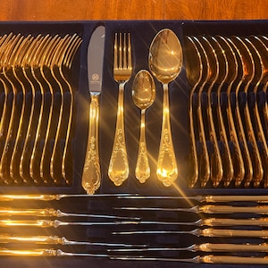 Sbs Bestecke Solingen Gold Plated Cutlery - Etsy
