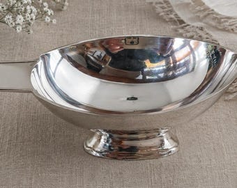 Christofle Gallia Swan Sauce Boat Base Only, Christian Fjerdingstad Art Deco, France