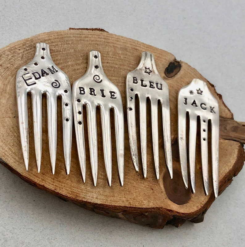 CHEESE Markers Set of 4 Wine and Cheese Party Hand Stamped Etsy