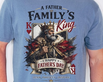 Family’s King Shirt, Happy Fathers Day T-Shirt, Dad King Graphic Tee, Father Figure Gift, Vintage Royal Dad Shirt, King Dad Hoodie