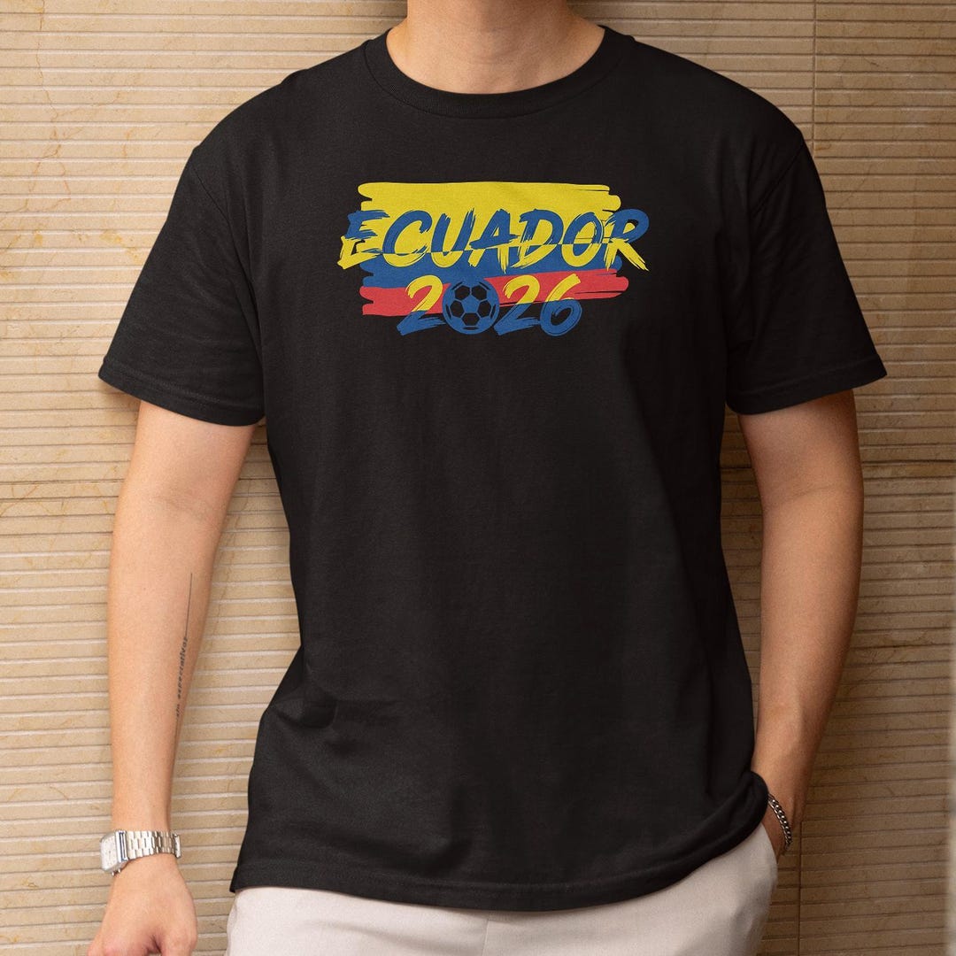 Ecuador Flag Animated Tribute for Fans Graphic Tee, Soccer World ...