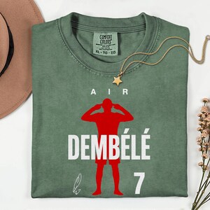 Comfort Colors® Air Dembélé #7 Soccer Player Tribute Graphic Tee, France Football Star Signature Design, 2026 World Cup Fan Unisex T-Shirt bild 10