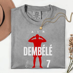 Comfort Colors® Air Dembélé #7 Soccer Player Tribute Graphic Tee, France Football Star Signature Design, 2026 World Cup Fan Unisex T-Shirt bild 8