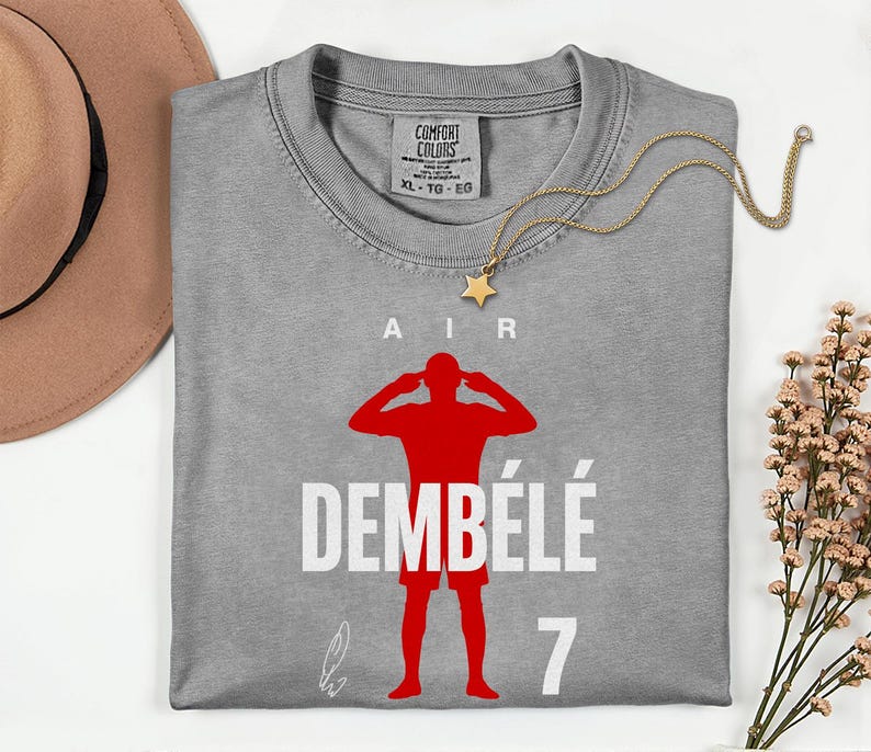 Comfort Colors® Air Dembélé #7 Soccer Player Tribute Graphic Tee, France Football Star Signature Design, 2026 World Cup Fan Unisex T-Shirt bild 8