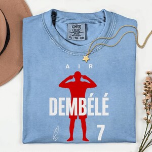 Comfort Colors® Air Dembélé #7 Soccer Player Tribute Graphic Tee, France Football Star Signature Design, 2026 World Cup Fan Unisex T-Shirt bild 14