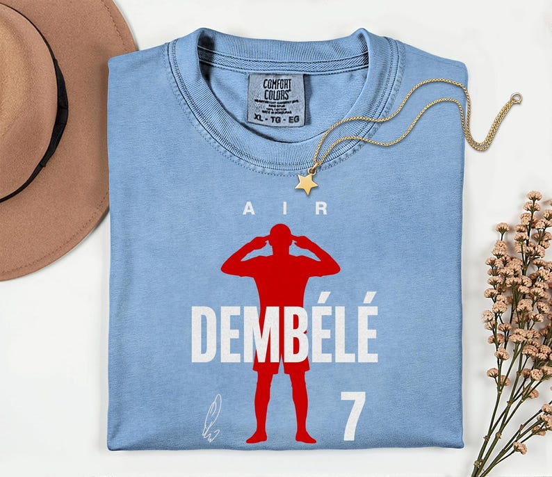 Comfort Colors® Air Dembélé #7 Soccer Player Tribute Graphic Tee, France Football Star Signature Design, 2026 World Cup Fan Unisex T-Shirt bild 14