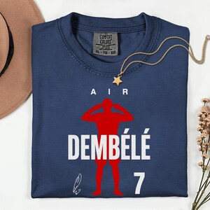 Comfort Colors® Air Dembélé #7 Soccer Player Tribute Graphic Tee, France Football Star Signature Design, 2026 World Cup Fan Unisex T-Shirt bild 11