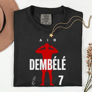 Comfort Colors® Air Dembélé #7 Soccer Player Tribute Graphic Tee, France Football Star Signature Design, 2026 World Cup Fan Unisex T-Shirt bild 1
