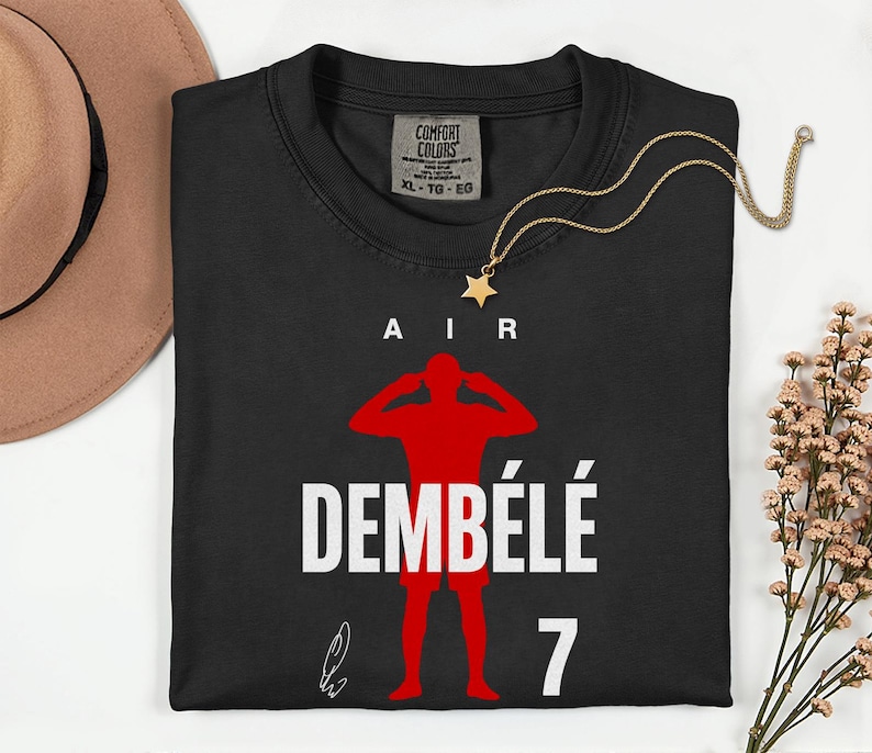 Comfort Colors® Air Dembélé #7 Soccer Player Tribute Graphic Tee, France Football Star Signature Design, 2026 World Cup Fan Unisex T-Shirt bild 1