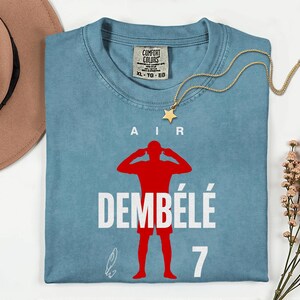 Comfort Colors® Air Dembélé #7 Soccer Player Tribute Graphic Tee, France Football Star Signature Design, 2026 World Cup Fan Unisex T-Shirt bild 9