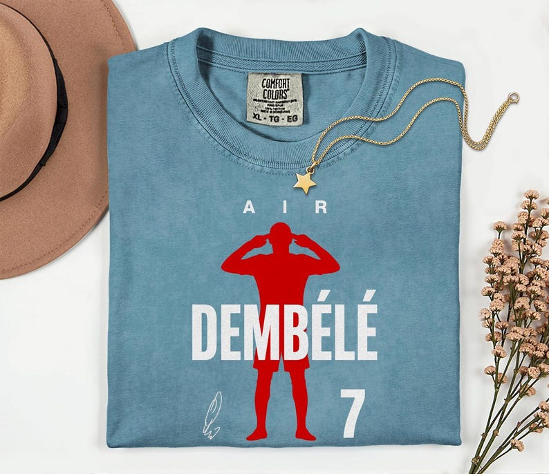 Comfort Colors® Air Dembélé #7 Soccer Player Tribute Graphic Tee, France Football Star Signature Design, 2026 World Cup Fan Unisex T-Shirt bild 9