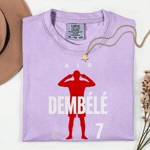 Comfort Colors® Air Dembélé #7 Soccer Player Tribute Graphic Tee, France Football Star Signature Design, 2026 World Cup Fan Unisex T-Shirt bild 12