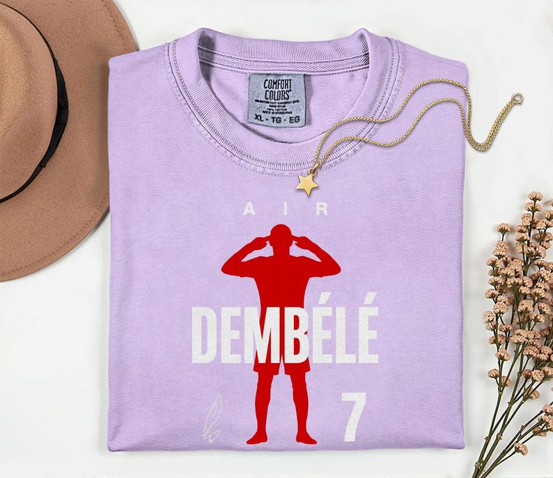Comfort Colors® Air Dembélé #7 Soccer Player Tribute Graphic Tee, France Football Star Signature Design, 2026 World Cup Fan Unisex T-Shirt bild 12
