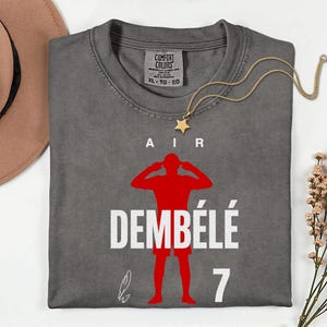 Comfort Colors® Air Dembélé #7 Soccer Player Tribute Graphic Tee, France Football Star Signature Design, 2026 World Cup Fan Unisex T-Shirt bild 13