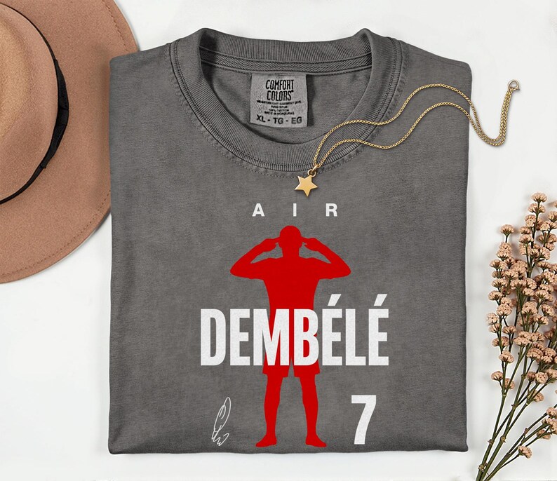 Comfort Colors® Air Dembélé #7 Soccer Player Tribute Graphic Tee, France Football Star Signature Design, 2026 World Cup Fan Unisex T-Shirt bild 13