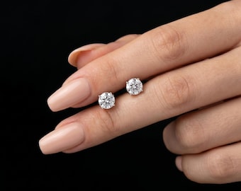 Dainty 925 Silver Needle Studs, Tiny Diamond Helix Tragus Earring Pair, Sparkling Zirconia Cartilage Piercing, Minimalist Gift for Her