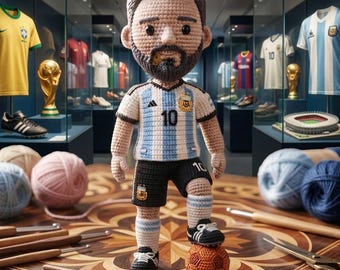 Football Player Crochet Pattern PDF | Soccer Amigurumi Doll Pattern | Crochet Sports Doll | Handmade Football Fan Gift | Instant Download