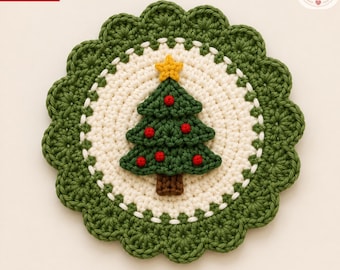 Crochet Christmas Tree Table Topper Pattern PDF | Holiday Daily Pattern | Christmas Home Décor | Crochet Centerpiece.