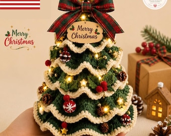 Christmas Tree Crochet Pattern PDF | Crochet Christmas Tree | Holiday Tree Decor | Christmas Ornament Pattern | Digital Download
