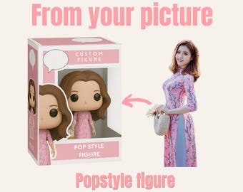 Figura pop 3D personalizzata e scatola da foto – Figure Mini Me dipinte a mano, regalo da collezione